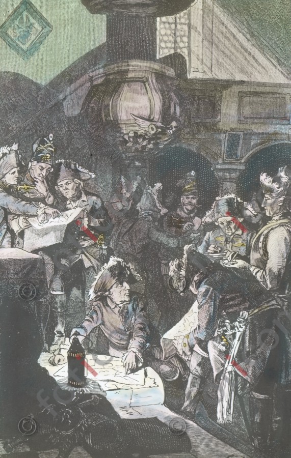 Frederick the Great holds council of war in a church - Foto foticon-simon-fr-d-grosse-190-038.jpg | foticon.de - Bilddatenbank für Motive aus Geschichte und Kultur